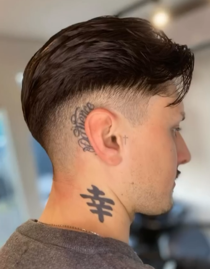 Corte texturizado com degradê baixo